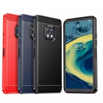 Чехол из матового углеродного волокна для Nokia XR20, противоударные силиконовые чехлы для nokia xr 20 xr20, мягкий чехол для телефона, чехол Fundas Nokia XR20 чёрный