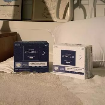 Чехол из натурального хлопка Signature из чистого хлопка для ночного ношения, 2 типа (Выберите 1 из 1) (L Большой/M Средний 4P) L (large) 4P