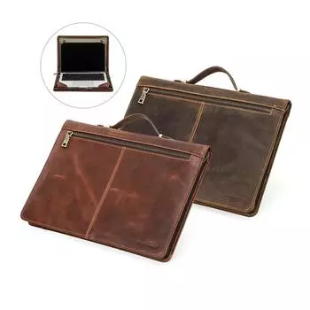 Чехол из натуральной кожи для Macbook Pro 14,2 дюйма, 2021, портативная сумка для ноутбука из воловьей кожи для деловых поездок коричневый