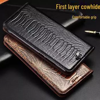 Чехол из натуральной кожи для OPPO A5pro, A3, A2x — полный комплект, откидная крышка, защита от падений, для A1X, A58, A98, A11 A15 / A15S / A35 2021 вино красного