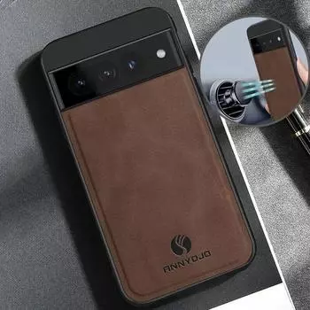 Чехол из овчины для Google Pixel 7 6 8 Pro 7A 6A, роскошный мужской деловой винтажный магнитный чехол на заднюю панель Pixel7 Pixel8 7pro 8pro Pixel 8 Pro чёрный