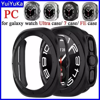 Чехол из поликарбоната для Samsung Galaxy Watch Ultra 47 мм, аксессуары, рамка, защитный жесткий бампер для Galaxy Watch 7 FE 40 мм, 44 мм for galaxy ultra 47mm