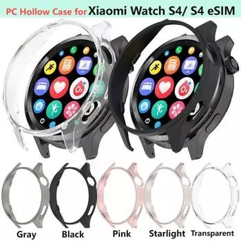 Чехол из поликарбоната для Xiaomi Watch S4 Watch S4 ESIM Smart Watch Protector Hard PC Противоударный бампер для Xiaomi Watch S 4 ESIM Cover Xiaomi Watch S4 чистый