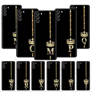 Чехол из розового золота с 26 буквами MRPZ для Samsung Galaxy S22 S21 S20 FE S10 S9 Plus S8 Note 20 Ultra 10 Plus, мягкий чехол для телефона Samsung S21 5G