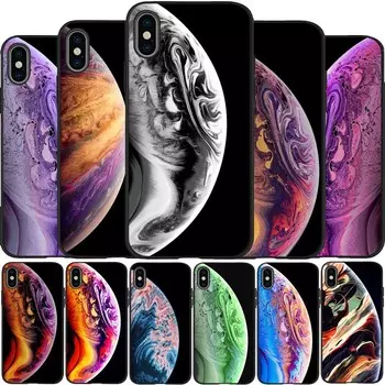 Чехол из силикона hemisphere black для iPhone 12 XR XS Max 5 5S SE 2020 6 6S 7 8 PLUS X 11Pro Max11 Cover Shell iPhone 5 5S SE