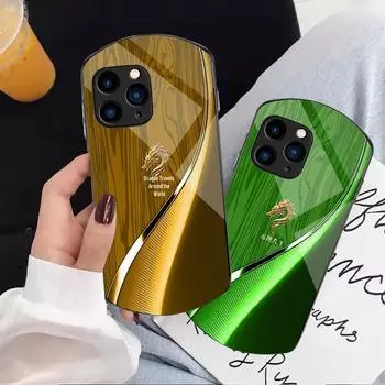 Чехол из стекла с текстурой дерева для Apple iPhone 15PROMAX, 14/13, 11, XR, Xs