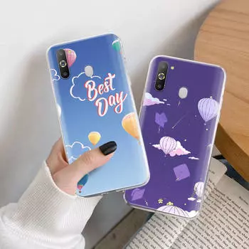 Чехол из термополиуретана с изображением воздушного шара для iPhone XR 7 8 14 15 11 12 13 X XS Pro Max Xiaomi Redmi 13C Note 9 Samsung A22 S23 S24 Ultra Plus VIVO Samsung S20 аэро