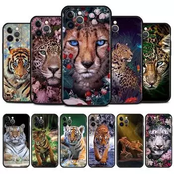Чехол из ТПУ для iPhone 11 12 13 Pro Max 12 Mini XR X XS MAX SE 7 8 Plus 6 6S, чехол для телефона Tiger Leopard iPhone 12