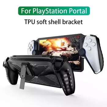 Чехол из ТПУ с держателем для Sony PLAYSTATION Portal, защитный чехол для игрового джойстика, противоскользящий чехол с защитой от падения для PS5
