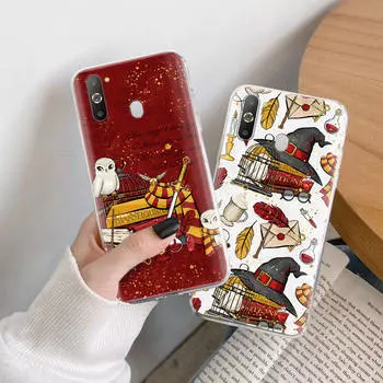 Чехол из ТПУ с изображением совы Хедвиг для iPhone XR 7 8 14 15 11 12 13 X XS Pro Max Xiaomi Redmi 13C Note 9 Samsung A22 S23 S24 Ultra Plus VIVO VIVO Y19 аэро