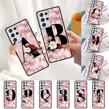 Чехол из ТПУ с мраморной надписью MZ для Samsung Galaxy S21 S20 FE S10 Note 20 Ultra 10 Lite S9 Plus S8 S10e, черный чехол для телефона Note 10 Lite