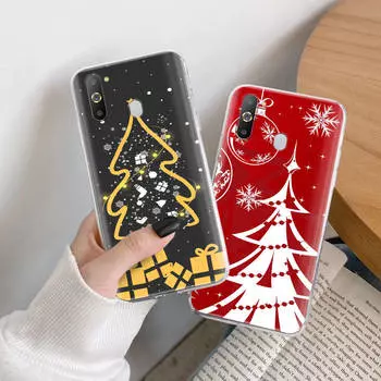 Чехол из ТПУ с рождественской елкой для iPhone XR 7 8 14 15 11 12 13 X XS Pro Max Xiaomi Redmi 13C Note 9 Samsung A22 S23 S24 Ultra Plus VIVO iPhone 15 аэро