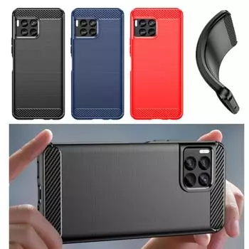 Чехол из ТПУ с текстурой из углеродного волокна для T-Mobile Revvl 7 Pro 6x 5G Revvl 6 T Phone Pro 5G, противоударный защитный чехол Fundas Coque For Revvl 7 чёрный