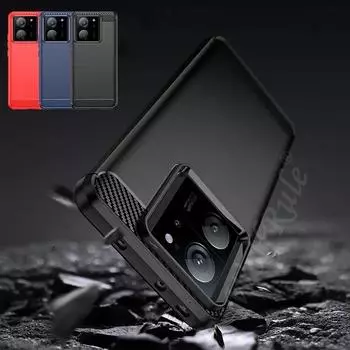 Чехол из ТПУ с текстурой из углеродного волокна для Xiaomi 13T 13 Ultra 12T Pro Lite 12X Mi 11 Lite 5G 10T, противоударный защитный чехол для бизнеса с полной защитой Xiaomi 12X синий