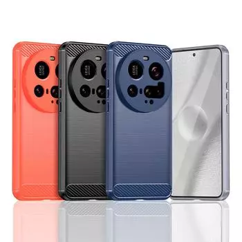 Чехол из ТПУ с текстурой из углеродного волокна для Xiaomi 13 Lite 13T 14 15 Pro Ultra Shockproof Protective Cover Funda Coque For Xiaomi 13 чёрный