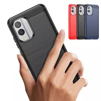 Чехол из ТПУ с текстурой углеродного волокна для Nokia X30 X100 XR20 X10 X20, противоударный защитный чехол Funda Coque For Nokia X30 чёрный