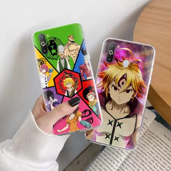 Чехол из ТПУ «Семь смертных грехов» для iPhone XR 7 8 14 15 11 12 13 X XS Pro Max Xiaomi Redmi 13C Note 9 Samsung A22 S23 S24 Ultra Plus VIVO Samsung Note 10 Lite аэро