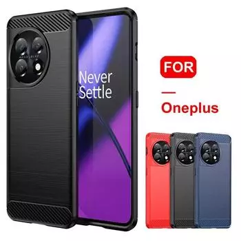 Чехол из углеродного волокна для Oneplus 11 11R 10R 10T 10 Pro 9 RT 9 Pro 8 8T 7 7T 6 6T 5 5T Nord N10 N20 N30 противоударная задняя крышка телефона For Oneplus 11 чёрный