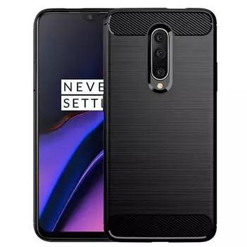 Чехол из углеродного волокна для Oneplus 7pro 1+7 Pro, противоударные силиконовые чехлы, полная защита для One Plus 7Pro, задняя крышка телефона, Fundas Oneplus 7 Pro чёрный