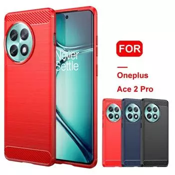 Чехол из углеродного волокна для Oneplus Ace 2 Pro, мягкая силиконовая задняя крышка для телефона One plus 1 + Ace 2 Pro 5G, противоударный чехол Oneplus Ace 2 Pro чёрный