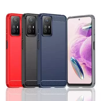 Чехол из углеродного волокна для Redmi Note 12S, чехол для Xiaomi Redmi Note 12S 12 Pro Plus, чехол Funda Shell, мягкий силиконовый бампер для телефона RedmiNote12 Pro 4G синий