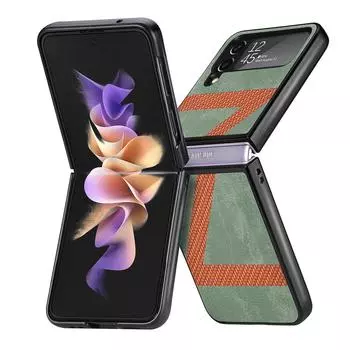 Чехол из углеродного волокна для Samsung Galaxy Z Flip 4, тонкий легкий противоударный чехол из настоящего углеродного волокна с матовым геометрическим рисунком Z типа, арамидный тонкий легкий противоударный чехол For Galaxy Z Flip 4 чёрный