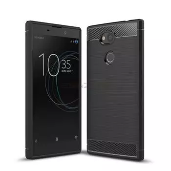 Чехол из углеродного волокна для Sony Xperia L3 L2 L1, мягкий противоударный чехол для Sony 1 5 10 XA1 XA2 Plus, ультра антидетонационный силиконовый чехол Xperia 10 чёрный