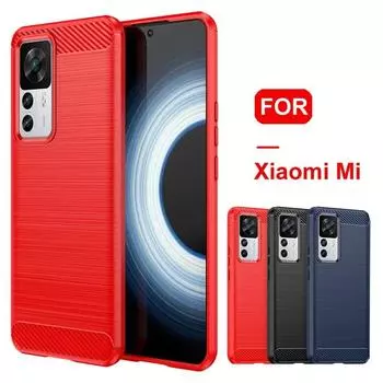 Чехол из углеродного волокна для Xiaomi Mi 13 12 11 Lite 10T 11T 12T Pro 12X Mi 10 Lite Ultra Funda Mi9 SE Mi 9T Pro Mi 8 Mi 9, задняя крышка For Mi 13 чёрный
