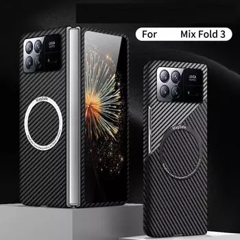 Чехол из углеродного волокна для Xiaomi Mix Fold 3, противоударный чехол, жесткий пластиковый складной защитный чехол mix fold 3