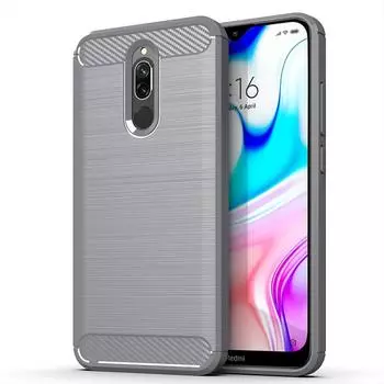 Чехол из углеродного волокна для Xiaomi Redmi 8, противоударный силиконовый чехол для телефона xaomi redmi8, полная защита, мягкий чехол из ТПУ, чехлы Redmi 8 чёрный