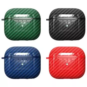Чехол из углеродного волокна TPU для наушников AirPods 4, чехлы 4-го поколения для гарнитуры Apple 3 Pro AirPo U9A1 black-For AirPods 4