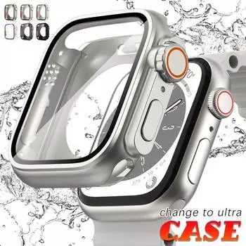 Чехол из закаленного стекла для Apple Watch Series 9, 8, 7, 45 мм, 41 мм, SE, 6, 5, 4, 44 мм, 40 мм, замена на Ultra 2, жесткий передний и задний бампер, защитная крышка для экрана 40mm for apple watch розового золота