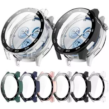 Чехол из закаленного стекла для ПК, пылезащитный защитный чехол с защитой от царапин и полной рамкой для Huawei Watch GT5 46 мм 46mm