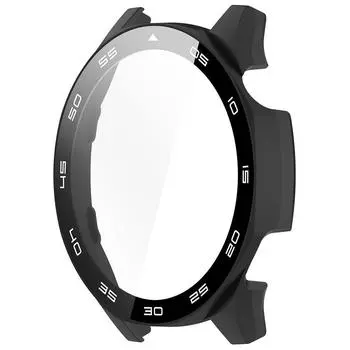 Чехол из закаленного стекла для ПК, защитный чехол для Huawei Watch GT5 46 мм (черный)