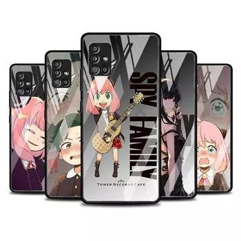 Чехол из закаленного стекла для Samsung Galaxy A12 A13 A32 A52 A73 A14 A51 A22 A11 A10 A23 A50, чехол для телефона Spyxfamilys аниме Samsung A21s