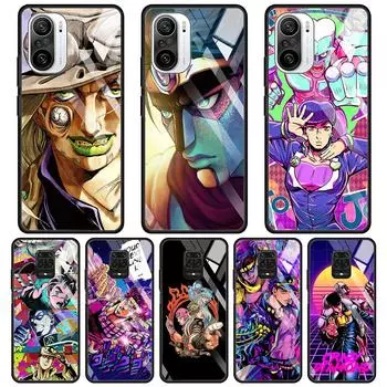 Чехол из закаленного стекла для Xiaomi Redmi Note 10 Pro Max 9 9s 7 8t 8 K40 K30 Pro Plus 9t 9c 8a 9a, чехол для телефона Jojo Bizarre Aventure For Redmi Note 10Pro
