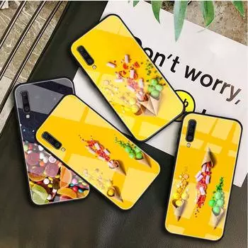 Чехол из закаленного стекла карамельного цвета для Samsung Galaxy A10S A10E A20S A20E A30S A40 A50S A60 A70 A80 A90 A6 A7 A8, чехол A10S