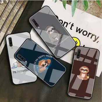 Чехол из закаленного стекла ленивец для Samsung Galaxy A10S A10E A20S A20E A30S A40 A50S A60 A70 A80 A90 A6 A7 A8 Чехол-оболочка A10S