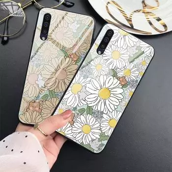 Чехол из закаленного стекла с цветами и цветочным рисунком для Samsung Galaxy A13 5g A03 A72 A22 A21s A52 A70 A71 A73 A53 A03 Core A42, задние чехлы For Samsung A72