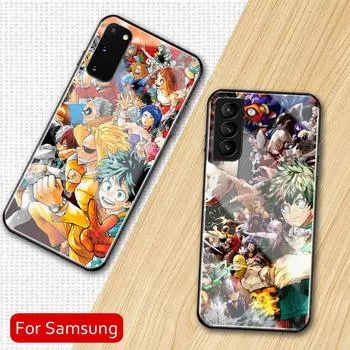 Чехол из закаленного стекла с изображением аниме «Мой герой Академии» для Samsung S21 FE S8 S9 S10 Note 8 9 10 S10e S20 S21 plus S22 Samsung S8