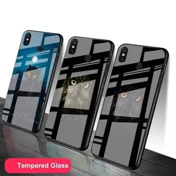 Чехол из закаленного стекла с изображением совы для Redmi Note 5 6 7 8 Pro Note8T Note9S Redmi8 9, чехол Redmi Note 6