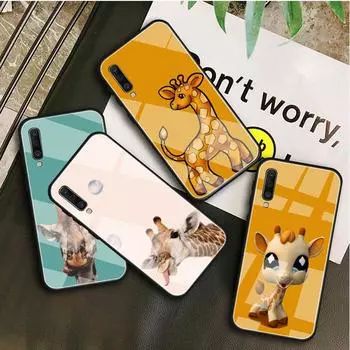 Чехол из закаленного стекла с изображением жирафа для Samsung Galaxy A10S A10E A20S A20E A30S A40 A50S A60 A70 A80 A90 A6 A7 A8, чехол A10S