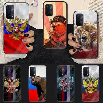 Чехол из закаленного стекла с российским флагом для iPhone Samsung Galaxy OnePlus Oppo Xiaomi Redmi Note SA 7 8 9 10 11 12 13 14 20 21 22 53 Pro Max Ultra iPhone 6 or 6S