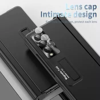 Чехол из закаленного стекла с защитой от царапин для Samsung Galaxy Z Fold4 5G Fold 4 Fold3 Fold 3 Противоударный чехол-держатель S Pen for Samsung Z Fold 4