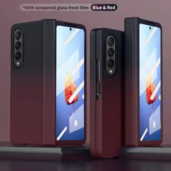 Чехол из закаленного стекла с защитой от падения для Samsung Galaxy Z Fold 4 5g Fold3 Fold4 Fold2 Fold 3 2, матовые чехлы на ощупь for Galaxy Z Fold 2