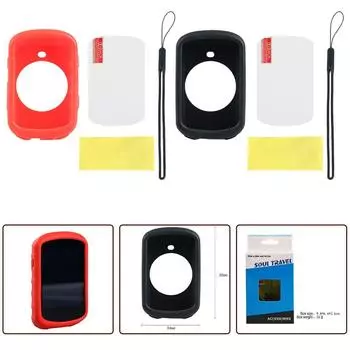 Чехол из закаленного стекла силикона для Garmin Edge 530 Black