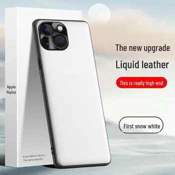 Чехол из жидкой кожи для Apple 14 Plus: Защитный чехол от падений и обрастания, цельный корабль. Apple 14plus