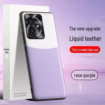 Чехол из жидкой кожи для мобильного телефона Honor 100 обеспечивает защиту от падений и загрязнения в одном элементе. Honor 100 белый/чёрный