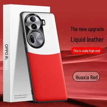 Чехол из жидкой кожи для Oppo Reno 11 с защитой от падений и загрязнений. Цельная конструкция для удобства транспортировки. oppoReno11 чёрный/белый
