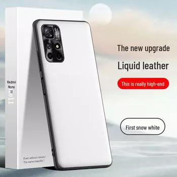 Чехол из жидкой кожи для Redmi Note 11: Защитный чехол от падения и обрастания Redmi Note 11